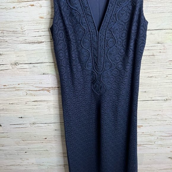 Lilly Pulitzer Westport Maxi Dress Navy Blue Size Xs - Picture 9 of 10